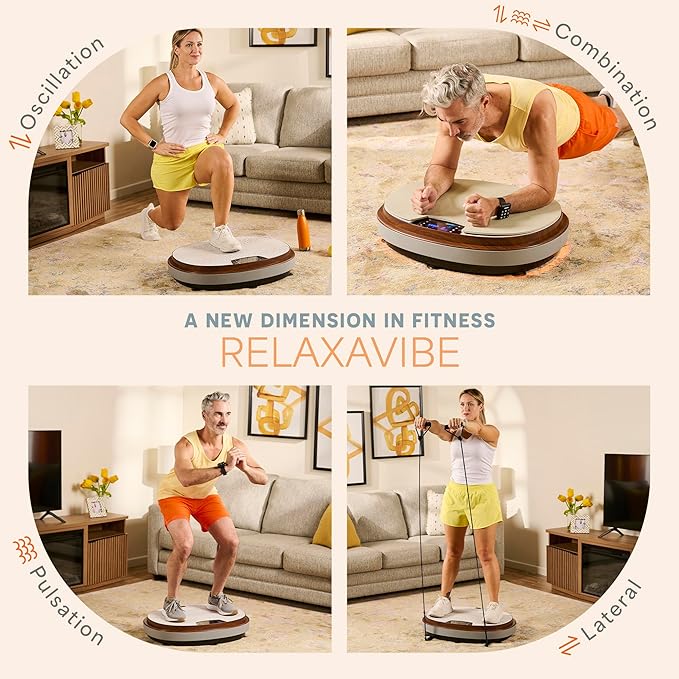 Lifepro Vibration Plate Machines – Full Body Workout, Recovery & Lymphatic Drainage with 4D Motion, Silent Operation, Joint Support, & Triple Motor Technology for Circulation, Fat Burn & Toning