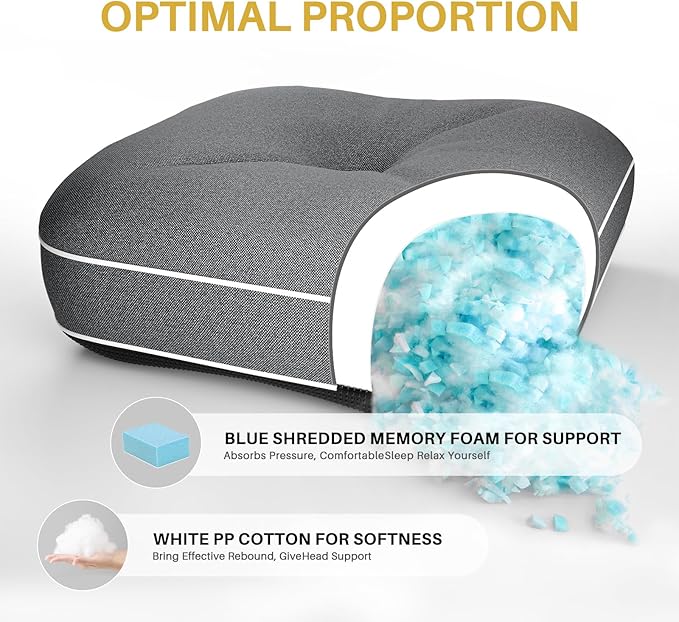 YZ HOME Rocking Chair Cushion, Set of Thicken Seat & Back Chair Cushions with Memory Foam, Non-Slip Chair Pad with Ties for for Indoor&Outdoor Rocker, Light Grey, 22x17x5/17x17x5