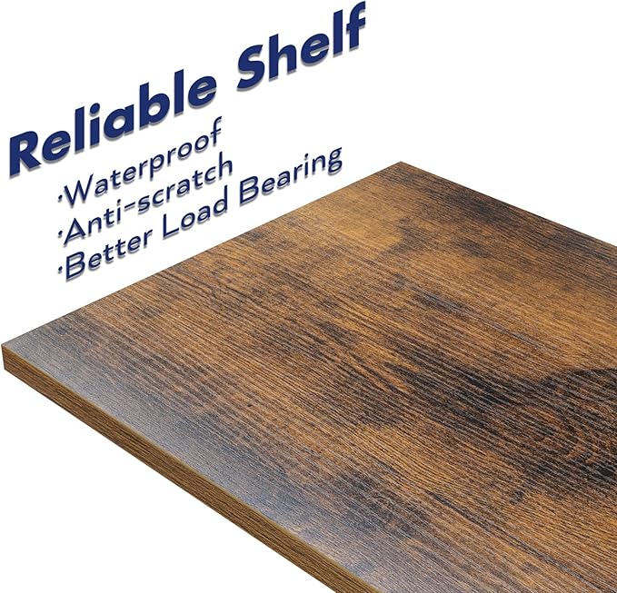 NUMENN Bookshelf, 5 Tier Bookshelves, Home Office Bookcase Shelf Storage Organizer, Free Standing Storage Shelving Unit for Bedroom, Living Room and Home Office, Vintage