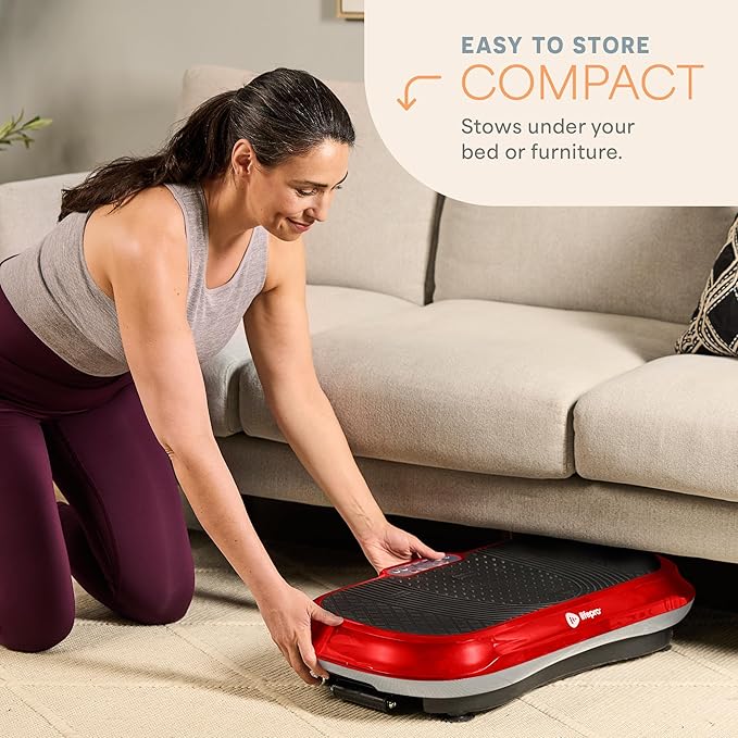 Lifepro Waver Vibration Plate Exercise Machine – High-Intensity Vibration for Muscle Activation, Full-Body Workout Vibrating Platform with Loop Bands, Fitness Equipment for Strength Toning & Fat Loss
