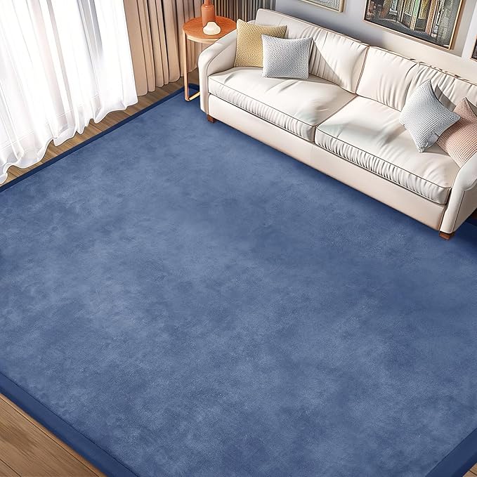 Baby Play Mat 1.2" Thick Memory Foam Nursery Rug Area Rug, 13β1β X 6β7β Yoga Mat Playmat Crawling Mat for Baby,Toddlers,Infants,Kids,Floor Mat Tatami Mat for Living Room with Non-Slip(Blue)
