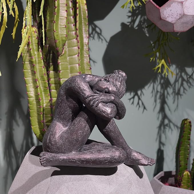 Guichifun Yoga Dancer Statue Home Decoration - Resin Sculpture Modern Creative Home Ballet Thinker Dancers Handicrafts Art Ware Home Décor Office Room Ornament Gifts 13.5 x 9.5 x 11.25 Inch