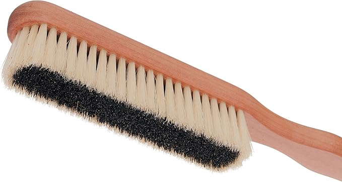 REDECKER Natural Pig Bristle Cashmere Brush with Oiled Pearwood Handle, 10-3/8 inches, Two Layers of Cashmere Brush to Remove Pilling, Made in Germany - Kent Clothes Brush
