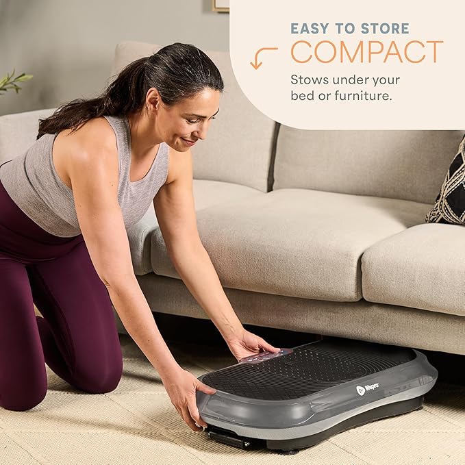 Lifepro Waver Vibration Plate Exercise Machine – High-Intensity Vibration for Muscle Activation, Full-Body Workout Vibrating Platform with Loop Bands, Fitness Equipment for Strength Toning & Fat Loss