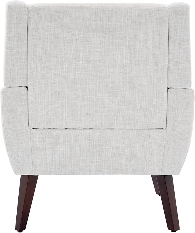 UIXE Accent Chairs Set of 2, Fabric Upholstered Armchair for Living Room, Comfy Arm Chair Single Sofa Bedroom Side Reading Seat - Flax Beige