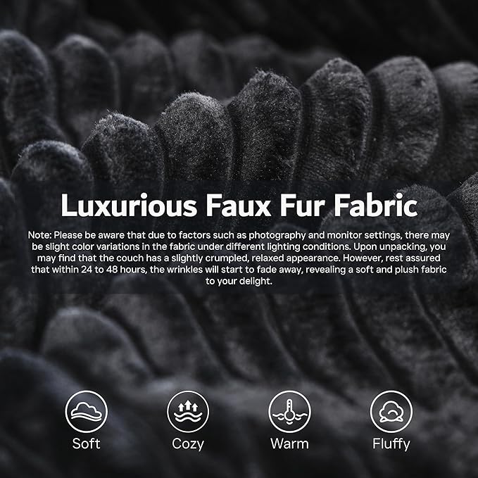 ovios Sectional Cloud Couch for Living Room, Modular Floor Sofa with Plush Corduroy, No Assembly Required, Big Comfy Couches Set with Fluffy Memory Foam, Stupendous U Shaped Sofas with Chaise, Beige