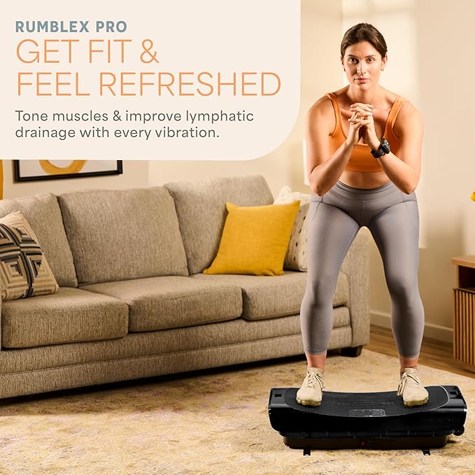 Lifepro Vibration Plate Machines – Full Body Workout, Recovery & Lymphatic Drainage with 4D Motion, Silent Operation, Joint Support, & Triple Motor Technology for Circulation, Fat Burn & Toning