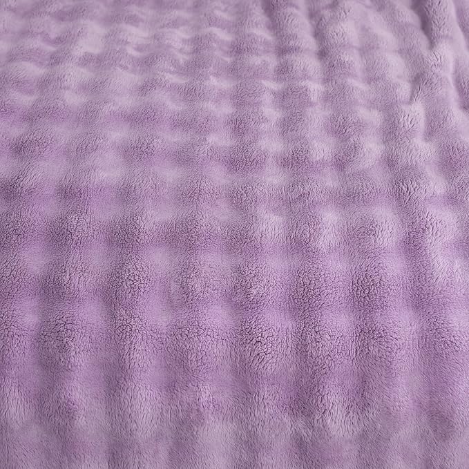 YUSOKI Luxury 3D Bubble Throw Blanket 2lb,All Ages,Home Decoration, (Lilac Purple,50 * 60inches)