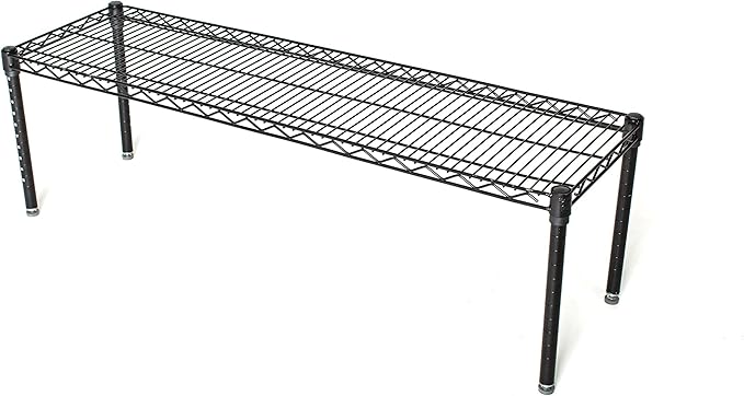 Omega Products Corporation 18" Deep x 72" Wide x 14" High Black Stationary Dunnage Rack