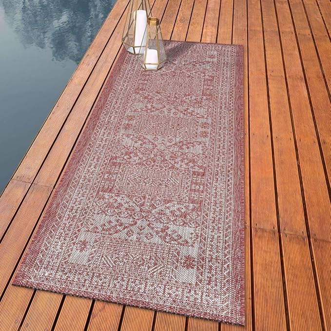 Keen Home Design Terrace Outdoor Runner Rug - 2x6 Washable Indoor/Outdoor Rug for Patio, Kitchen, Balcony, Beach, Garden, Deck and Porch, Size: 2'2"x5'7"