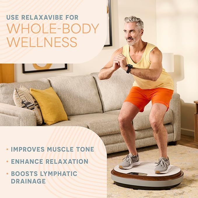 Lifepro Vibration Plate Machines – Full Body Workout, Recovery & Lymphatic Drainage with 4D Motion, Silent Operation, Joint Support, & Triple Motor Technology for Circulation, Fat Burn & Toning