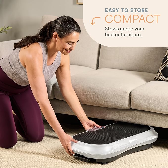 Lifepro Waver Vibration Plate Exercise Machine – High-Intensity Vibration for Muscle Activation, Full-Body Workout Vibrating Platform with Loop Bands, Fitness Equipment for Strength Toning & Fat Loss