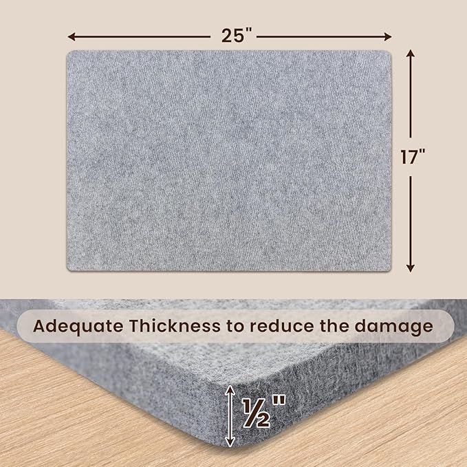 Somime 17x25" Wool Pressing Mat, 100% New Zealand Wool Ironing Mat, Felted Wool Ironing Board for Sewing, Quilting, DIY Crafts, and Embroidery