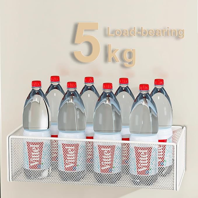 Magnetic Basket Organizer Holder for Fridge Magnetic Storage Bin Box Containers for Refrigerator Whiteboard Classroom (Large, Black)