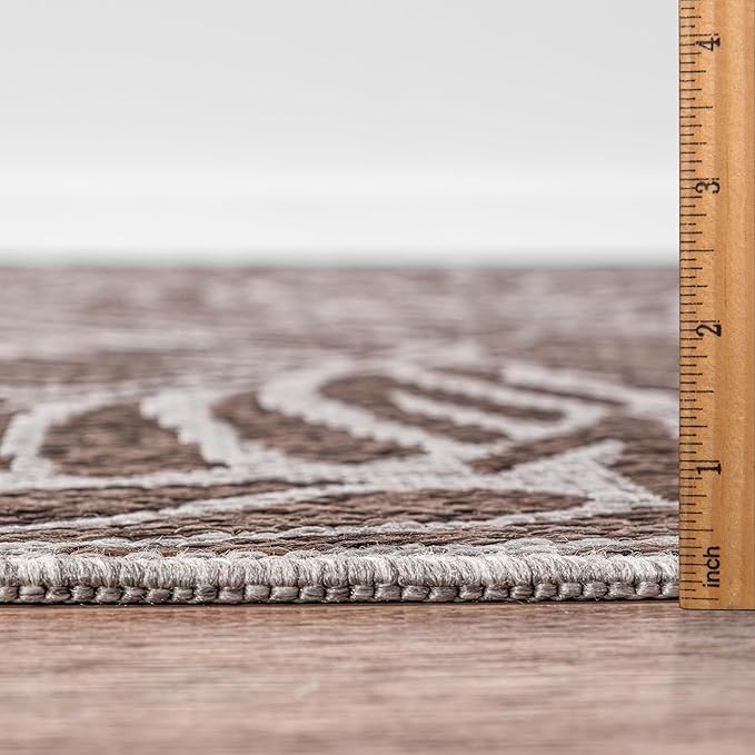 Keen Home Design Terrace Outdoor Throw Rug - 3x5 Washable Indoor/Outdoor Rug for Patio, Kitchen, Balcony, Beach, Garden, Deck and Porch, Size: 3'x5'