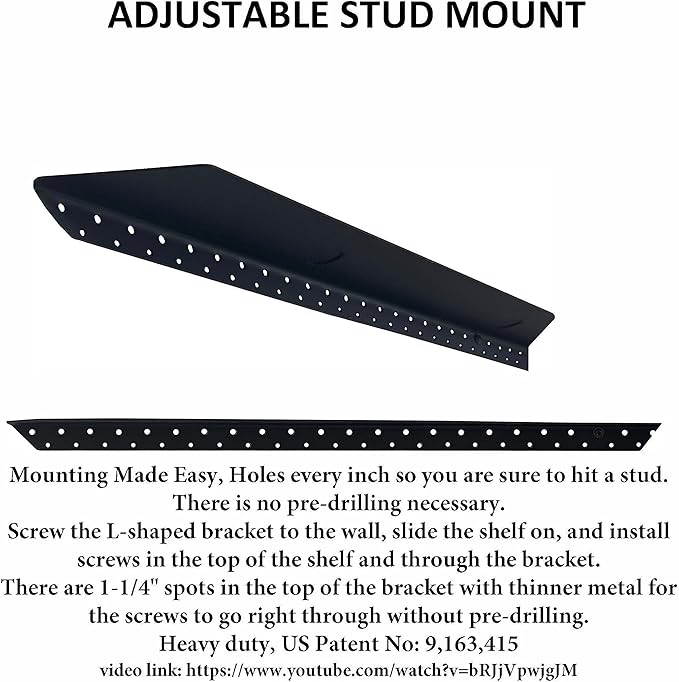 joelsantiques 30 Inch Wooden Floating Shelves for Wall - 30x9x2 in - Made of Natural Wood - Long Heavy Duty Rustic Wall Shelves for Bedroom - Perfect for Living Room, Kitchen - Medium Brown