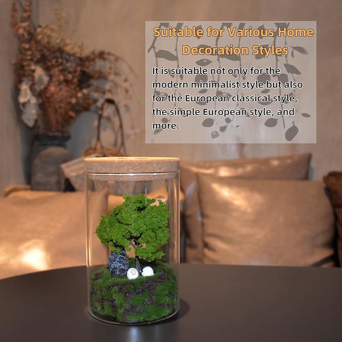 Oakwell Eternal Nature Desktop Ornament, a Miniature Scene Model with LED Light, a Gift for Yourself and Friends, Suitable for Decorating Scenes Such as Office Desks, Closets, Bedrooms, etc.