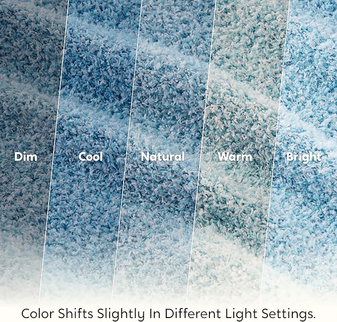 Joiedomi Throw Blanket for Couch Bed Sofa, Blue Knitted Blankets Gifts for Women Mom Girls, Cozy Cute Soft Throw Home Room Decor Aesthetic for Women Mothers Birthday Gifts 50x70 Inches