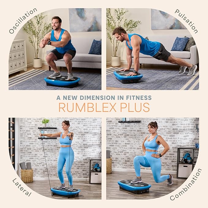 Lifepro Vibration Plate Machines – Full Body Workout, Recovery & Lymphatic Drainage with 4D Motion, Silent Operation, Joint Support, & Triple Motor Technology for Circulation, Fat Burn & Toning