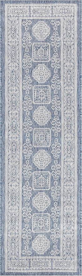 Keen Home Design Terrace Outdoor Runner Rug - 2x10 Washable Indoor/Outdoor Rug for Patio, Kitchen, Balcony, Beach, Garden, Deck and Porch, Size: 2'2"x9'11"