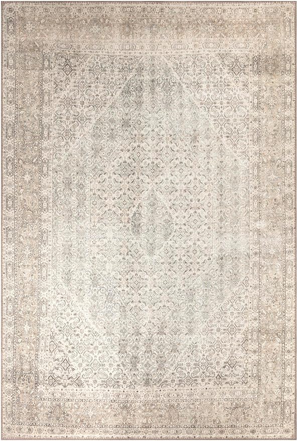 Keen Home Design 3x5 Rug - Machine Washable Entry Rug with Non-Slip Backing, Ideal for Enteryway, Kitchen, Bathroom, Laundry Room - Vintage, Easy Clean, Durable, Low Pile Rug - (3' x 5')
