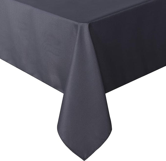 sancua Rectangle Tablecloth - 60 x 84 Inch - Stain and Wrinkle Resistant Washable Polyester Table Cloth, Decorative Fabric Table Cover for Dining Tables, Buffet Parties and Camping, Grey