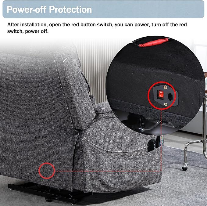Power Lift Recliner Chair for Adults Elderly Lay Flat Velvet Recliners with Massage Heating, Extended Footrest, Wireless Charging Device, USB Ports, Cup Holder, Lumbar Pillow
