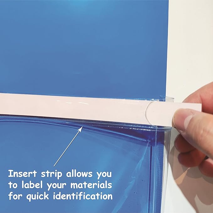 Magnetic Pocket 4 Pack – Self-Adhesive Magnetic Storage Pouch for Documents, Notes & Tools, Strong Magnet Backing for Fridge, Whiteboards, and Metal Surfaces (Gray 4Pcs)