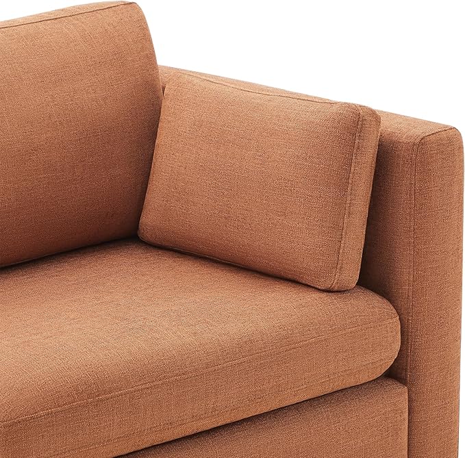 CHITA Terracotta 6-Seat U-Shaped Modular Sofa Set, Extra Large Sectional Couch with Reversible Chaise, 146 inch Width, Sofa with Storage Ottomans