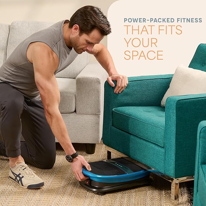 Lifepro Voice Controlled Vibration Plate – Whole Body Vibrating Platform, Curved Ergonomic Design – Supports Lymphatic Drainage, Muscle Relaxation & Recovery – Remote Watch, 265 lb Max Load