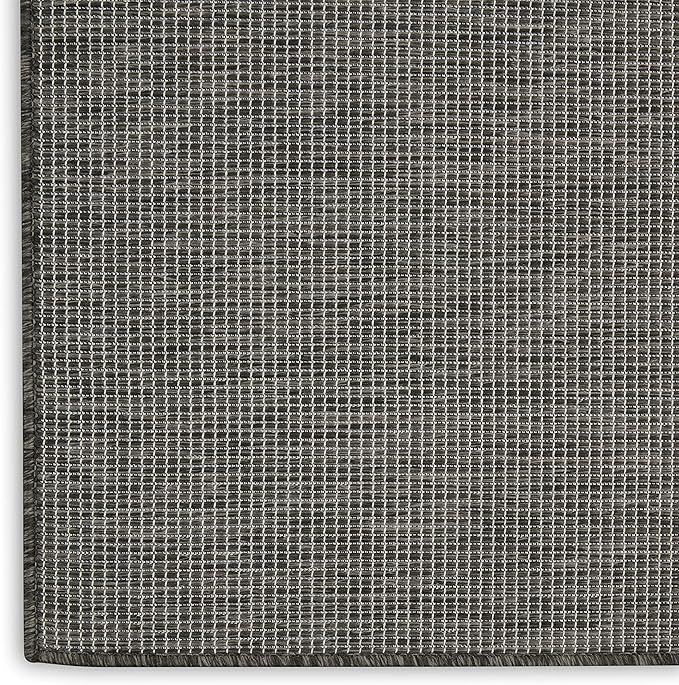 Nourison Home Positano 8' Runner Charcoal Fabric Modern Area Rug (8' Runner)