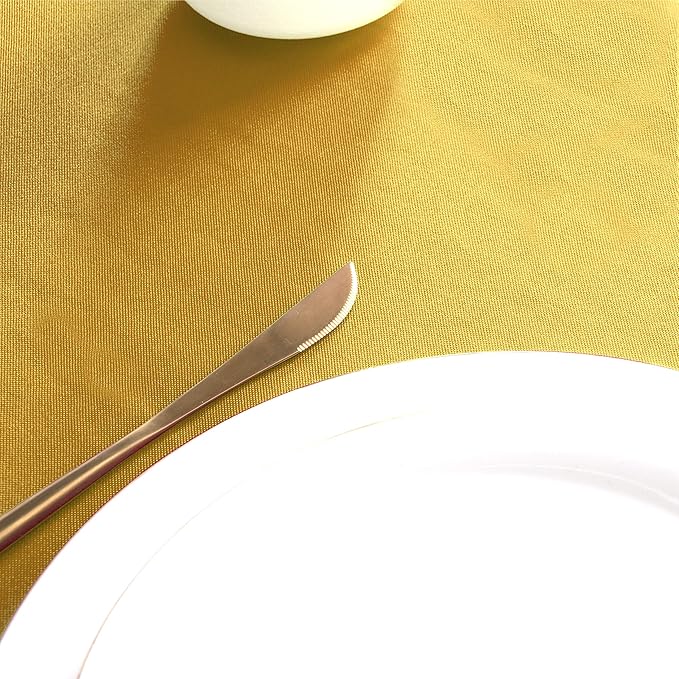 sancua Rectangle Tablecloth - 60 x 84 Inch - Stain and Wrinkle Resistant Washable Polyester Table Cloth, Decorative Fabric Table Cover for Dining Tables, Buffet Parties and Camping, Yellow