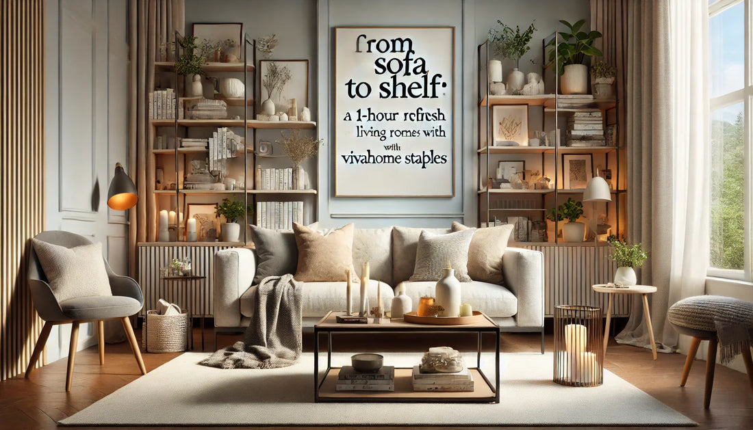 From Sofa to Shelf: A 1-Hour Living Room Refresh with VivaHome Staples
