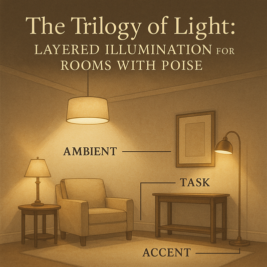 The Trilogy of Light: Layered Illumination for Rooms with Poise
