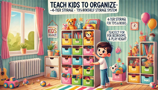 Teach Kids to Organize — Xilingol 4-Tier Toy & Bookshelf Storage System