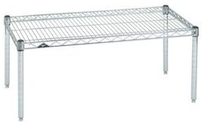 Omega Products Corporation 14" Deep x 36" Wide x 14" High Chrome Stationary Dunnage Rack