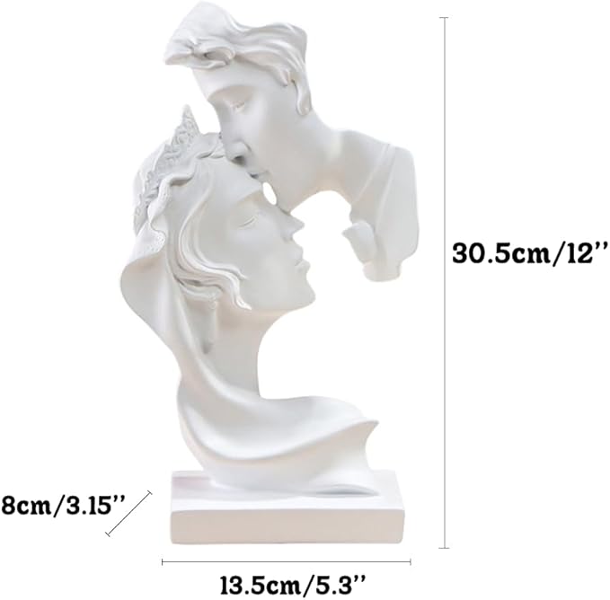 Large Couples Kiss Sculpture,Abstract Art Couple Sculpture Home Furnishing Resin Statue Decoration Romantic Statue Used for Home Decoration, Wedding, Gift