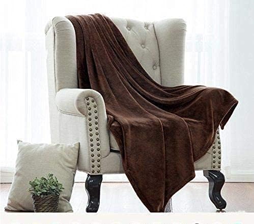 50x60 Throw Blankets, Ultra Soft Hypoallergenic Fleece Fall Throw Blanket for Livingroom, Couch, Chair, Bed, Brown