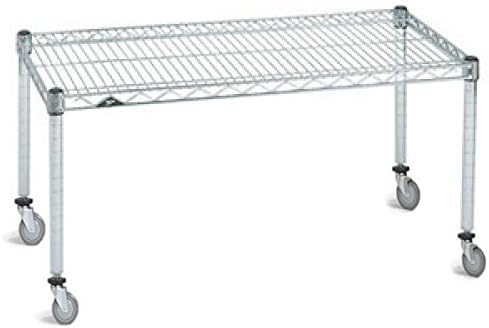 Omega Products Corporation 36" Deep x 72" Wide x 20" High Chrome Mobile Dunnage Rack