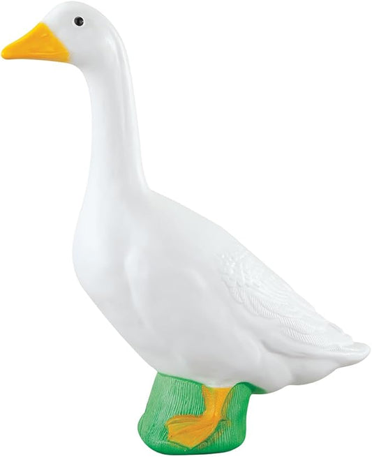Fox Valley Traders Gaggleville Porch Goose Large White Goose Statue – Charming 23" Outdoor Decorative Figurine for Garden, Patio, or Entryway Accent