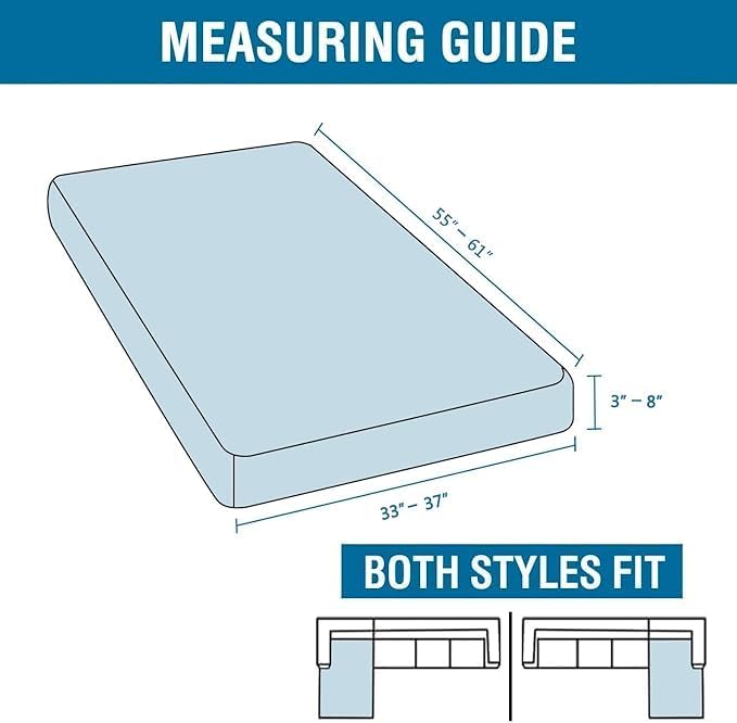 H.VERSAILTEX Super Stretch Individual Chaise Cover Sectional Couch Covers for L Shaped Sofa Both Left/Right Featuring Thick Jacquard Textured Twill Fabric (1 Piece Chaise Cover, Rust)