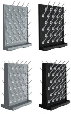 Pegboard Bench-top/Wall-Mount Laboratory Glassware Drying Rack with 27 Pegs, Black Color
