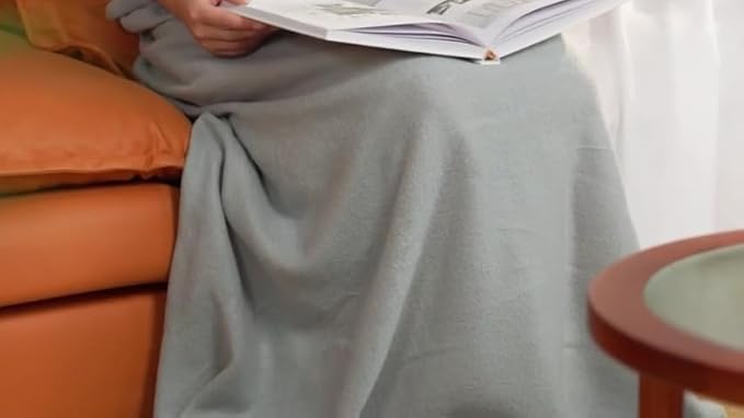 50x60 Throw Blankets, Ultra Soft Hypoallergenic Fleece Fall Throw Blanket for Livingroom, Couch, Chair, Bed, Grey Heather