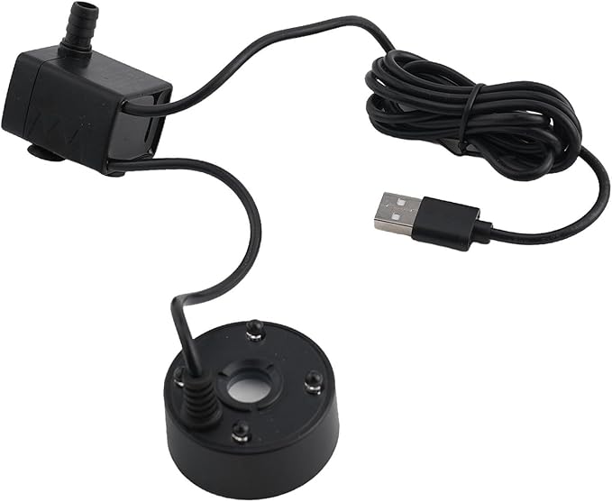 5V USB Mist Maker Fogger Humidifier with Colorful Lights for Pond Fish Tank Indoor Outdoor Fountain Water Features Office Home Air Quality Improvement No Heat No Chemicals 1.4m Cable