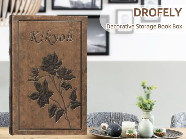 Decorative Book Box - Vintage Fake Book Storage Box for Home Décor, Secret Hollow Hidden Compartment (10x6.75x1.95 Inch) - Unique Shelf & Coffee Table Decor for Home,Graduation Gift,Birthday Gift Idea