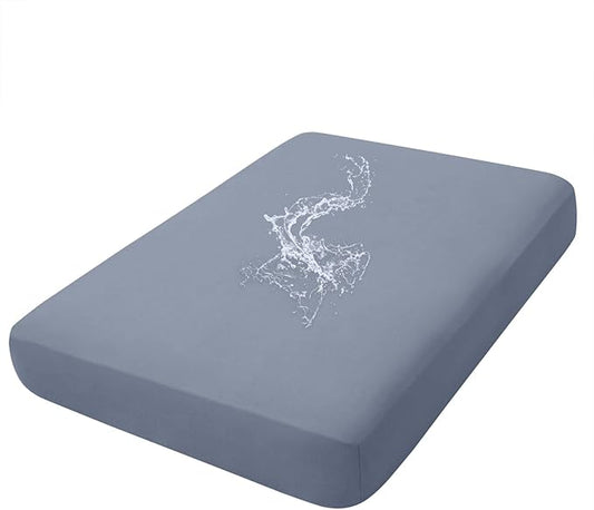 hyha Waterproof Couch Cushion Covers, Stretch Sofa Couch Seat Slipcover for Dog Washable, Non-Slip Waterproof Outdoor Cushion Covers for Patio Furniture Replacement (1 Piece for Medium, Grey)