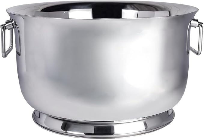 Sol Living Insulated Beverage Tub Large Ice Bucket with Handles Double Wall Stainless Steel Ice Bucket and Cooler for Wine, Drinks, Bar, Party, and Gift Beverage Cooler for Indoor and Outdoor Parties