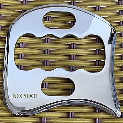 Gua sha Tool gua sha Stainless Steel iastm Tool Gussha Massage Tool Muscle Scraping Tool for Soft Tissue Therapy and Reduce Arms,Back, Legs, Neck Muscle Pain(SSB)………