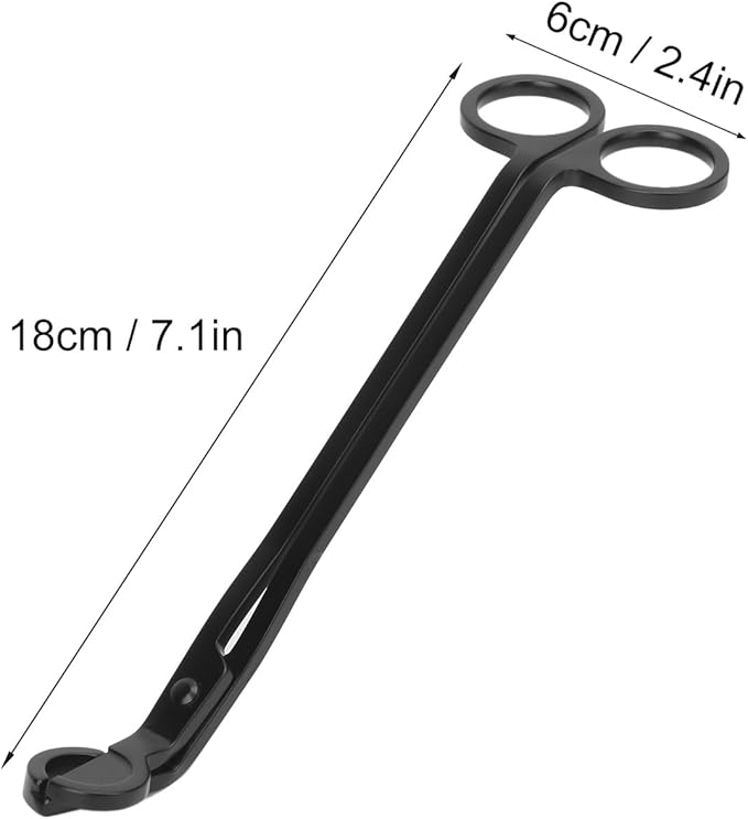 6-Piece Black Candle Wick Trimmer, Polished Wick Cutter Scissor, Premium 430 Stainless Steel Candle Wick Cutter, Wick Clippers Scissor for Elegant Candle Care