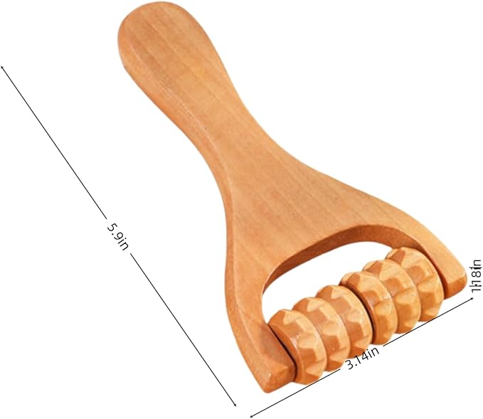 Wooden Foot Massager Tool with Roller - Ultimate Foot Roller Massage Device for Pain Relief, Natural Wood Massage Tools for Relaxation